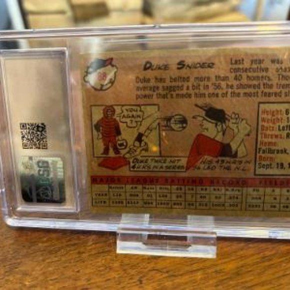 1958 Topps #88 Duke Snider CSG 4 VG/EX  Dodgers - Picture 3 of 3